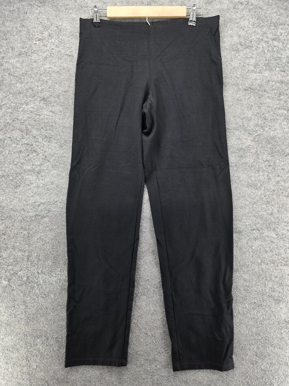 Eileen Fisher Pants Womens S Black Pull On Straight Leg Jersey Stretch